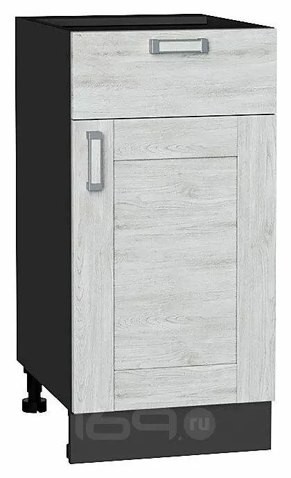 Шкаф нижний с 1-ой дверцей и ящиком Лофт Nordic Oak/Graphite 816*400*478