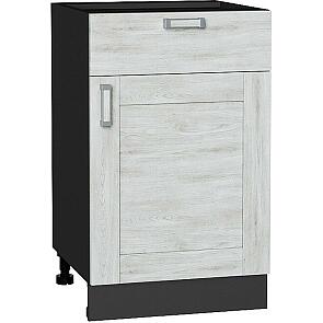 Шкаф нижний с 1-ой дверцей и ящиком Лофт Nordic Oak/Graphite 816*500*480