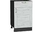Шкаф нижний с 1-ой дверцей и ящиком Лофт Nordic Oak/Graphite 816*500*480
