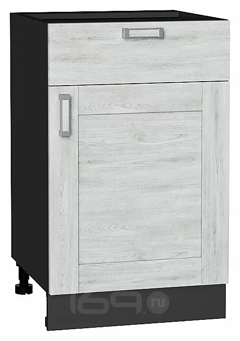 Шкаф нижний с 1-ой дверцей и ящиком Лофт Nordic Oak/Graphite 816*500*480