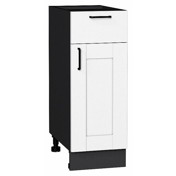Шкаф нижний с 1-ой дверцей и ящиком Лофт Super White Graphite 816*300*480