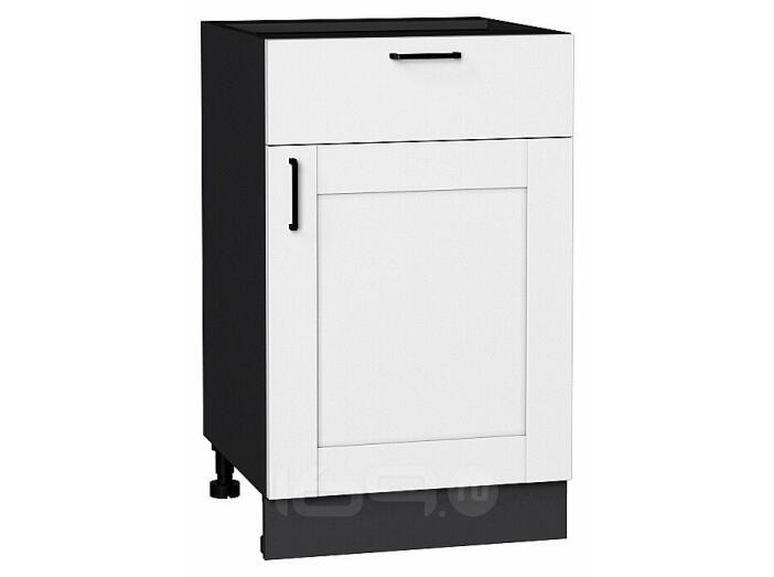 Шкаф нижний с 1-ой дверцей и ящиком Лофт Super White Graphite 816*500*480