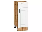 Шкаф нижний с 1-ой дверцей и ящиком Лофт Super White Дуб Вотан 816*300*480