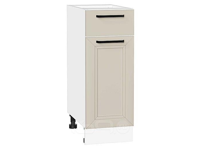 Шкаф нижний с 1-ой дверцей и ящиком Нео Cream Silk/Белый 816*300*480