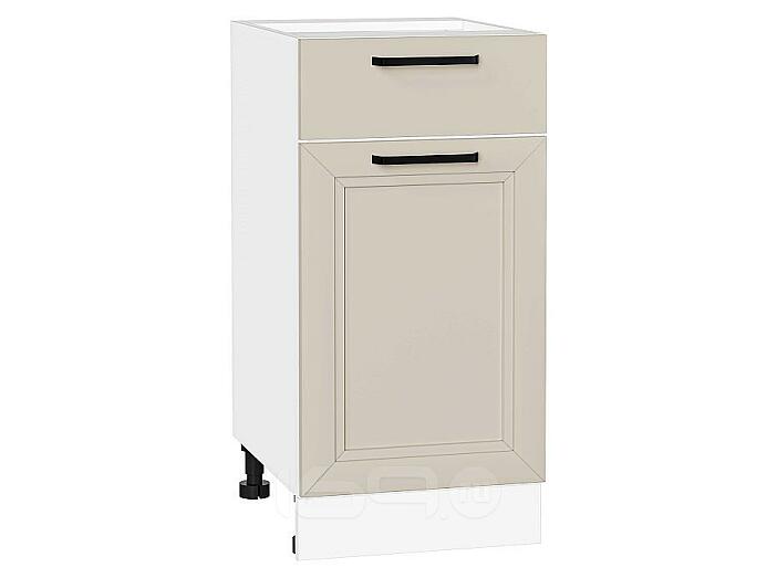 Шкаф нижний с 1-ой дверцей и ящиком Нео Cream Silk/Белый 816*400*478