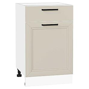 Шкаф нижний с 1-ой дверцей и ящиком Нео Cream Silk/Белый 816*500*480