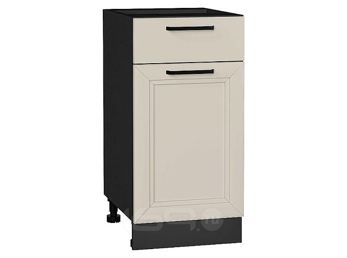 Шкаф нижний с 1-ой дверцей и ящиком Нео Cream Silk/Graphite 816*400*478
