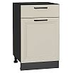 Шкаф нижний с 1-ой дверцей и ящиком Нео Cream Silk/Graphite 816*500*480