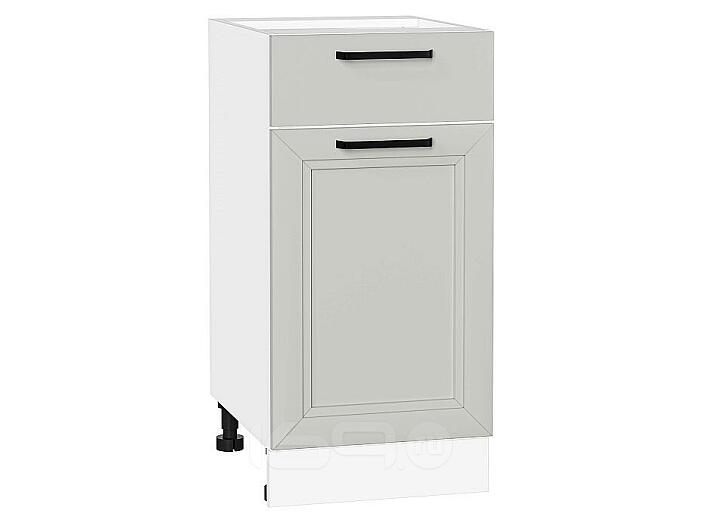 Шкаф нижний с 1-ой дверцей и ящиком Нео Grey Silk/Белый 816*400*478