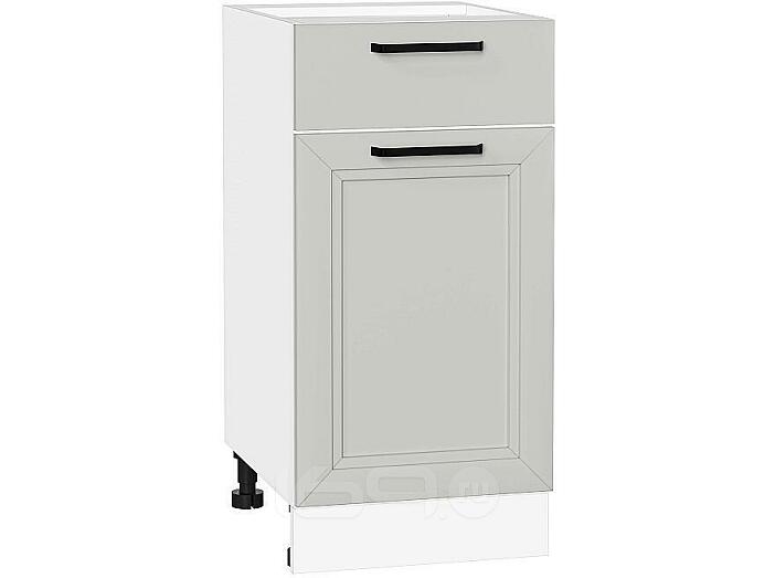 Шкаф нижний с 1-ой дверцей и ящиком Нео Grey Silk/Белый 816*400*478