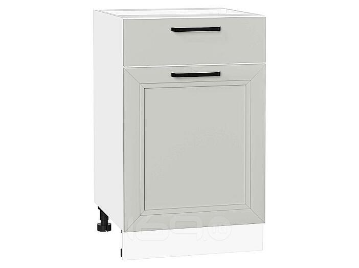 Шкаф нижний с 1-ой дверцей и ящиком Нео Grey Silk/Белый 816*500*480