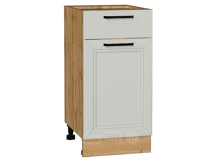 Шкаф нижний с 1-ой дверцей и ящиком Нео Grey Silk/Дуб Вотан 816*400*478