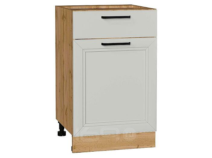 Шкаф нижний с 1-ой дверцей и ящиком Нео Grey Silk/Дуб Вотан 816*500*480