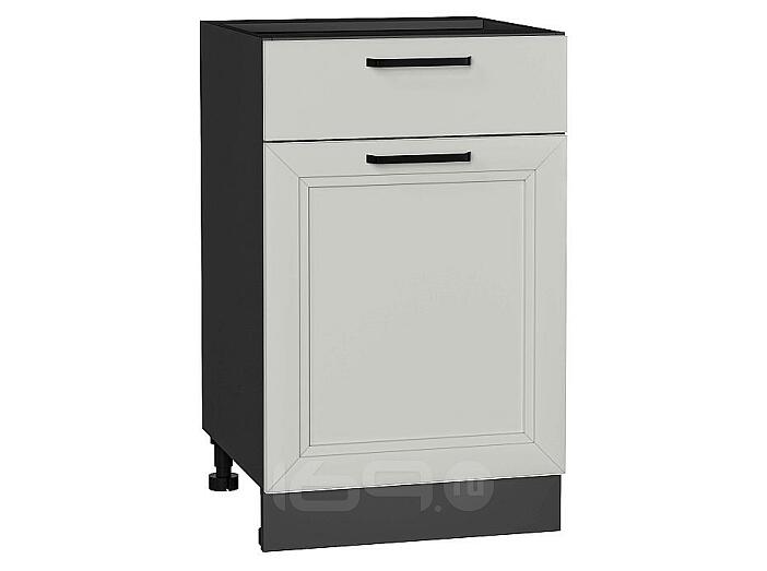 Шкаф нижний с 1-ой дверцей и ящиком Нео Grey Silk/Graphite 816*500*480