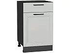 Шкаф нижний с 1-ой дверцей и ящиком Нео Grey Silk/Graphite 816*500*480