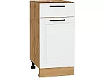 Шкаф нижний с 1-ой дверцей и ящиком Нео White Silk/Дуб Вотан 816*400*478