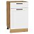 Шкаф нижний с 1-ой дверцей и ящиком Нео White Silk/Дуб Вотан 816*500*480