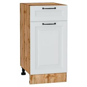 Шкаф нижний с 1-ой дверцей и ящиком Ницца Blanco/Дуб Вотан 816*400*478