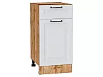 Шкаф нижний с 1-ой дверцей и ящиком Ницца Blanco/Дуб Вотан 816*400*478