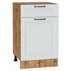 Шкаф нижний с 1-ой дверцей и ящиком Ницца Blanco/Дуб Вотан 816*500*478