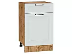 Шкаф нижний с 1-ой дверцей и ящиком Ницца Blanco/Дуб Вотан 816*500*478