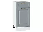 Шкаф нижний с 1-ой дверцей и ящиком Ницца Графит/Белый 816*400*478