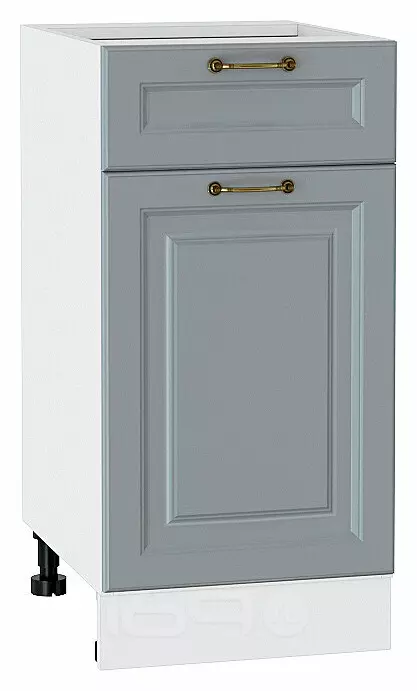 Шкаф нижний с 1-ой дверцей и ящиком Ницца Графит/Белый 816*400*478