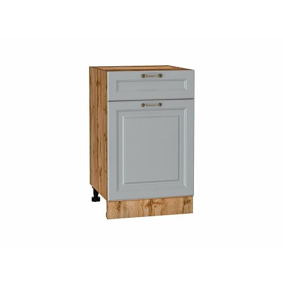 Шкаф нижний с 1-ой дверцей и ящиком Ницца Графит/Дуб Вотан 816*500*478