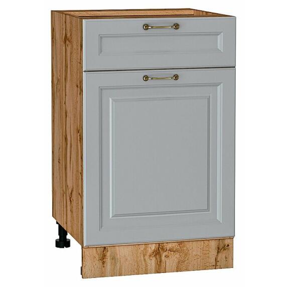 Шкаф нижний с 1-ой дверцей и ящиком Ницца Графит/Дуб Вотан 816*500*478