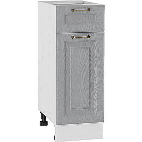 Шкаф нижний с 1-ой дверцей и ящиком Ницца Н 301 Дуб серый-Белый