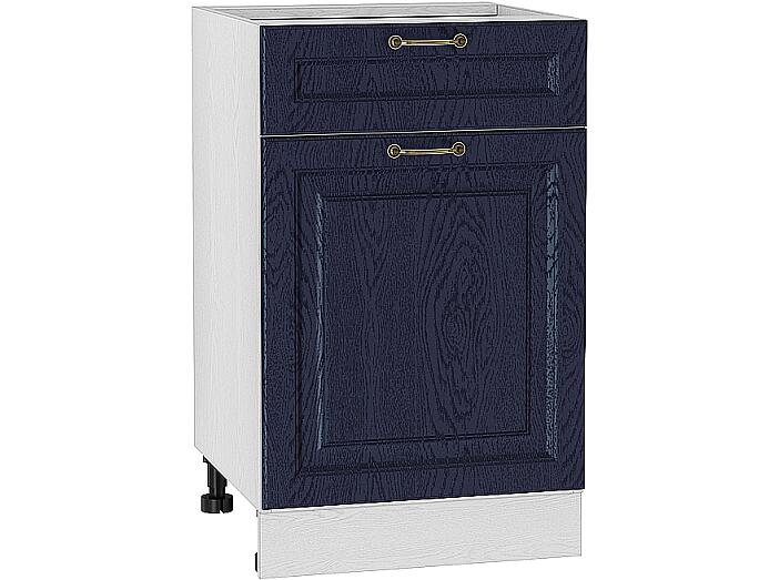 Шкаф нижний с 1-ой дверцей и ящиком Ницца Н 501 Дуб синий-Белый