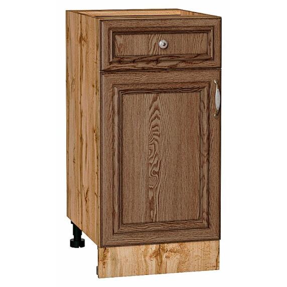Шкаф нижний с 1-ой дверцей и ящиком Шале Brown Dreamline Дуб Вотан 816*400*478