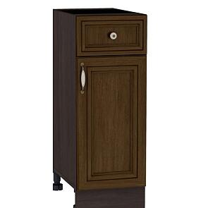 Шкаф нижний с 1-ой дверцей и ящиком Шале Н 301 Antico-Венге