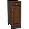 Шкаф нижний с 1-ой дверцей и ящиком Шале Н 301 Brown Oak-Венге