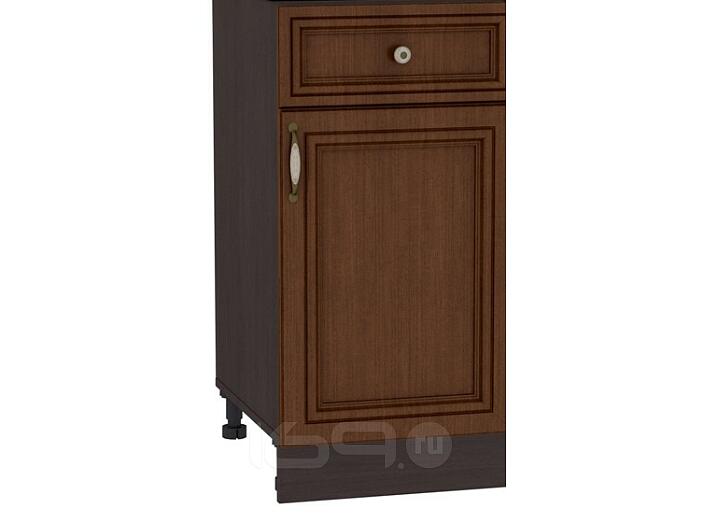 Шкаф нижний с 1-ой дверцей и ящиком Шале Н 401 Brown Oak-Венге