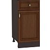 Шкаф нижний с 1-ой дверцей и ящиком Шале Н 401 Brown Oak-Венге