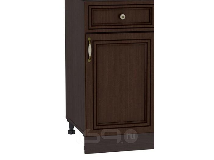 Шкаф нижний с 1-ой дверцей и ящиком Шале Н 401 Thermo Oak-Венге