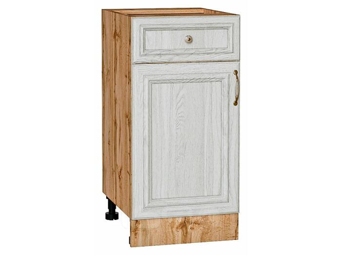 Шкаф нижний с 1-ой дверцей и ящиком Шале White Dreamline Дуб Вотан 816*400*478
