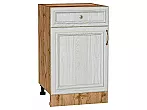 Шкаф нижний с 1-ой дверцей и ящиком Шале White Dreamline Дуб Вотан 816*500*480