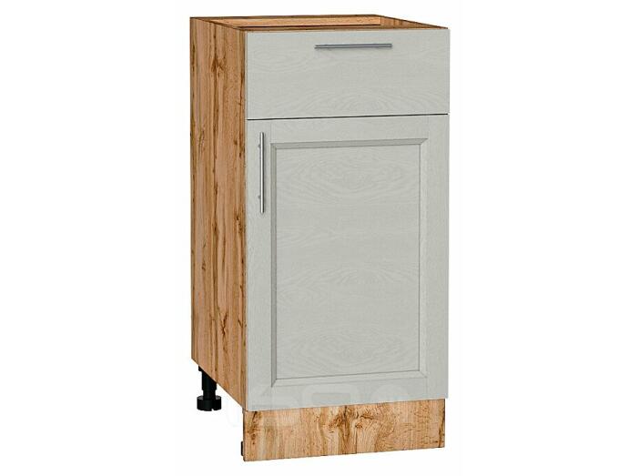 Шкаф нижний с 1-ой дверцей и ящиком Сканди Cappuccino Softwood Дуб Вотан 816*400*480