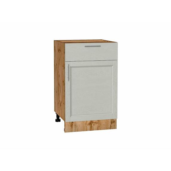 Шкаф нижний с 1-ой дверцей и ящиком Сканди Cappuccino Softwood Дуб Вотан 816*500*480