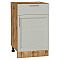 Шкаф нижний с 1-ой дверцей и ящиком Сканди Cappuccino Softwood Дуб Вотан 816*500*480 Шкаф нижний с 1-ой дверцей и ящиком Сканди Cappuccino Softwood Дуб Вотан 816*500*480
