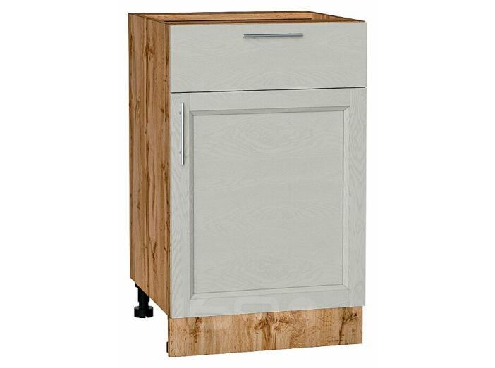 Шкаф нижний с 1-ой дверцей и ящиком Сканди Cappuccino Softwood Дуб Вотан 816*500*480