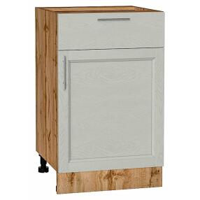 Шкаф нижний с 1-ой дверцей и ящиком Сканди Cappuccino Softwood Дуб Вотан 816*500*480