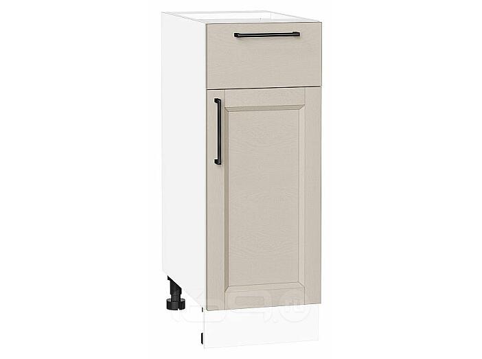 Шкаф нижний с 1-ой дверцей и ящиком Сканди Cream Silkwood/Белый 816*300*480