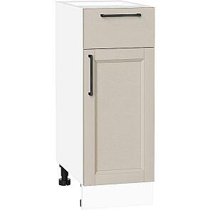 Шкаф нижний с 1-ой дверцей и ящиком Сканди Cream Silkwood/Белый 816*300*480