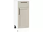Шкаф нижний с 1-ой дверцей и ящиком Сканди Cream Silkwood/Белый 816*300*480