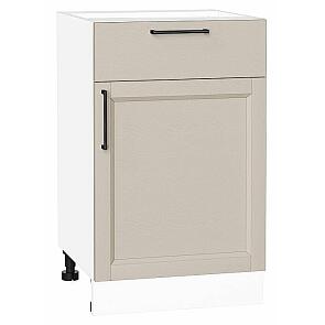 Шкаф нижний с 1-ой дверцей и ящиком Сканди Cream Silkwood/Белый 816*500*480