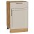 Шкаф нижний с 1-ой дверцей и ящиком Сканди Cream Silkwood/Дуб Вотан 816*500*480
