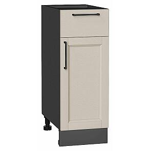 Шкаф нижний с 1-ой дверцей и ящиком Сканди Cream Silkwood/Graphite 816*300*480